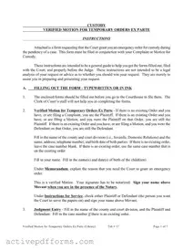 Free Ex Parte Temporary Custody Order Ohio PDF Template