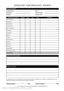 Free Employee PDF Template
