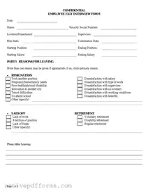 Free Exit Interview PDF Template
