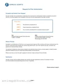 Free Express Scripts Prior Authorization PDF Template