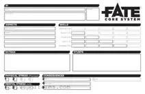Free Fate Character Sheet PDF Template