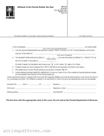 Free Fl Dr 312 PDF Template