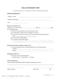 Free Fmla Leave PDF Template