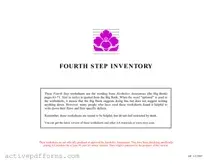 Free Fourth Step Inventory PDF Template