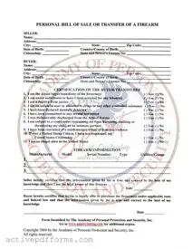 Free Gun Transfer Georgia PDF Template