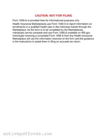 Free IRS 1095-A PDF Template