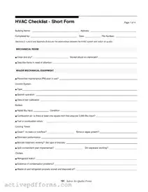 Free Hvac Inspection Checklist PDF Template