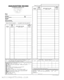 Free Immunization Record PDF Template
