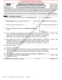 Free IRS 1023 PDF Template