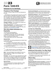 Free IRS 1040-ES PDF Template