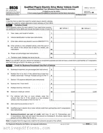 Free IRS 8936 PDF Template