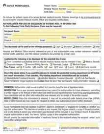 Free Kaiser Records Request PDF Template