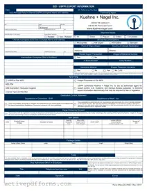 Free Kuehne Nagel Eei PDF Template
