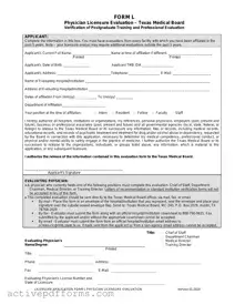 Free L For Texas Medical Board PDF Template