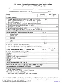 Free LADBS NEC Standard Electrical Load Calculation PDF Template