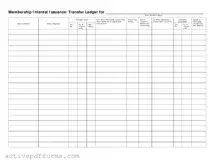 Free Membership Ledger PDF Template