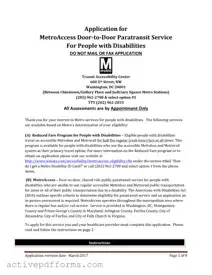 Free Metro Access Application PDF Template