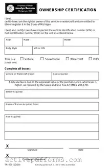 Free Michigan Tr 205 PDF Template