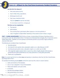 Free Nj L 8 PDF Template