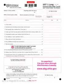 Free Ohio Sales Tax Ust 1 PDF Template