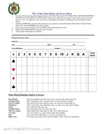 Free Pll Poker Run Rules PDF Template