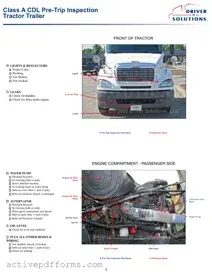 Free Pre Trip Inspection Checklist PDF Template