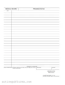 Free Progress Notes PDF Template