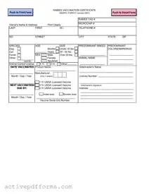 Free Rabies Certificate PDF Template