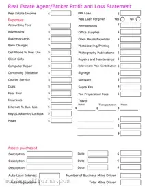 Free Real Estate Agent Profit PDF Template