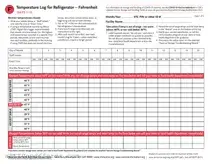 Free Refrigerator Temperature Log PDF Template