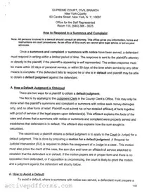 Free Response To A Summons PDF Template