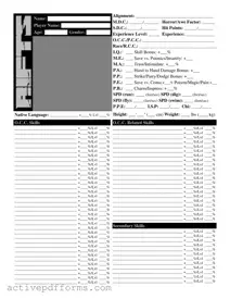 Free Rifts Sheet PDF Template