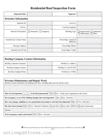 Free Roof Inspection PDF Template