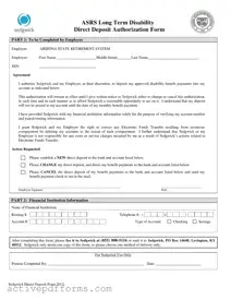 Free Sedgwick Direct Deposit PDF Template