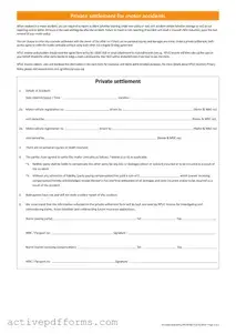 Free Settlement Motor Accident PDF Template