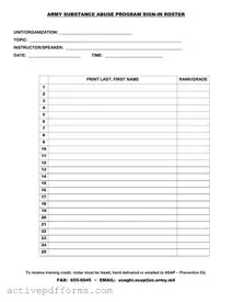 Free Sign In Roster PDF Template