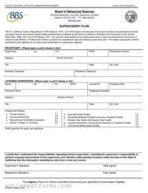 Free Supervisory Plan PDF Template