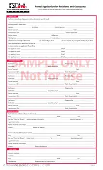 Free Taa Rental Application PDF Template