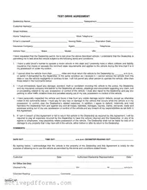 Free Test Drive PDF Template
