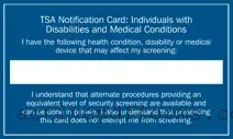 Free Tsa Notification Card PDF Template