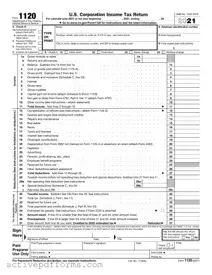 Free IRS 1120 PDF Template