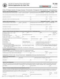 Free Utah Dmv Tc 656 PDF Template