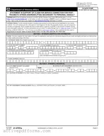 Free Va 21 0781A PDF Template