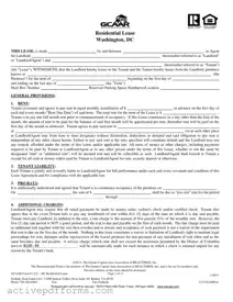 Free Washington Dc Residential Lease Agreement PDF Template