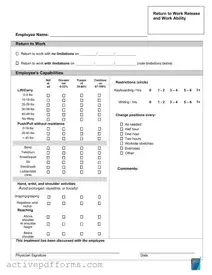 Free Work Release PDF Template