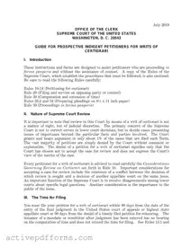 Free Writ Of Certiorari PDF Template