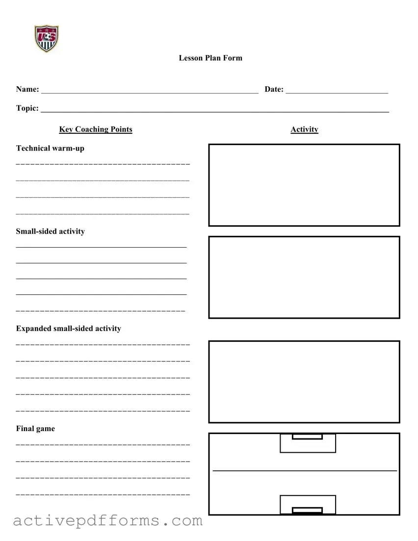 Free Soccer Training Session Plan PDF Template