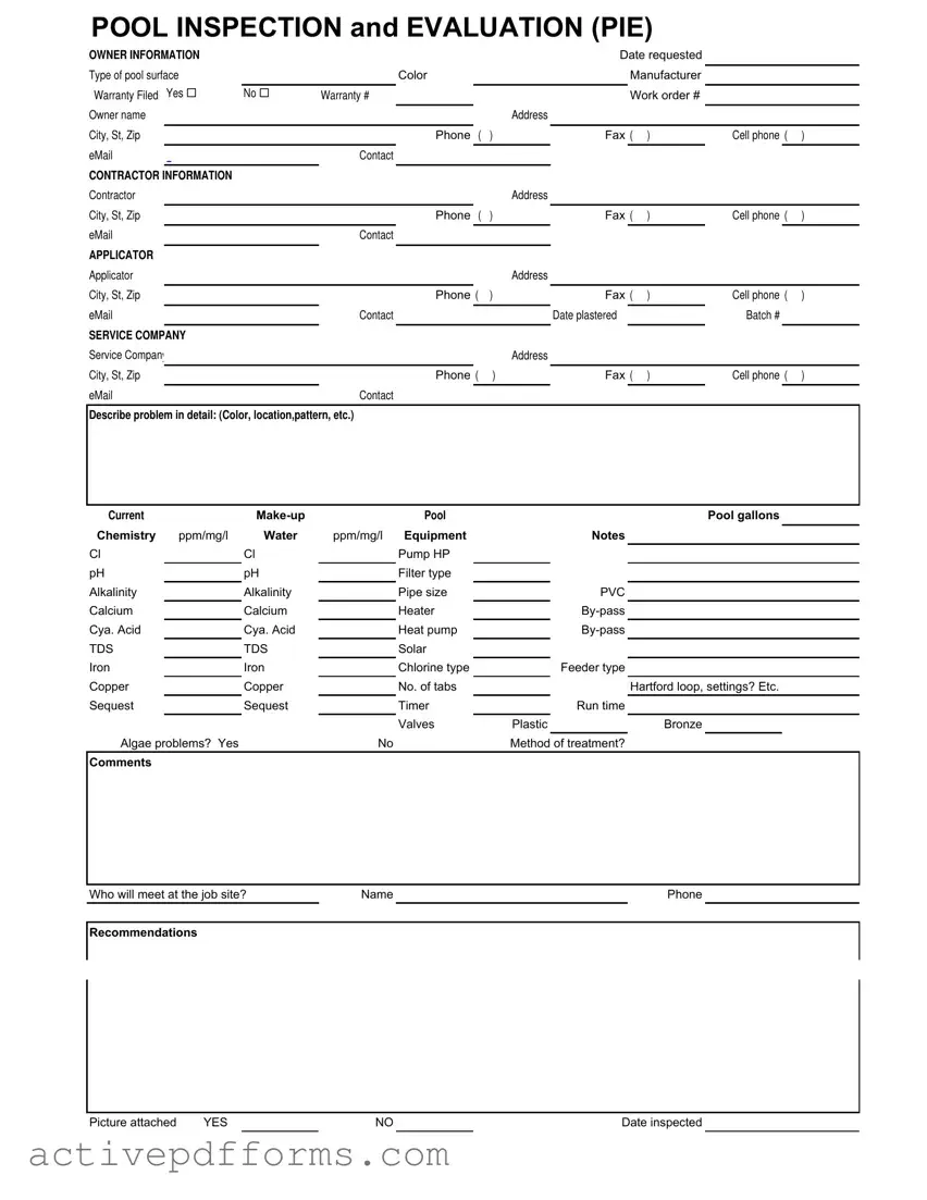 Free Swimming Pool Inspection PDF Template