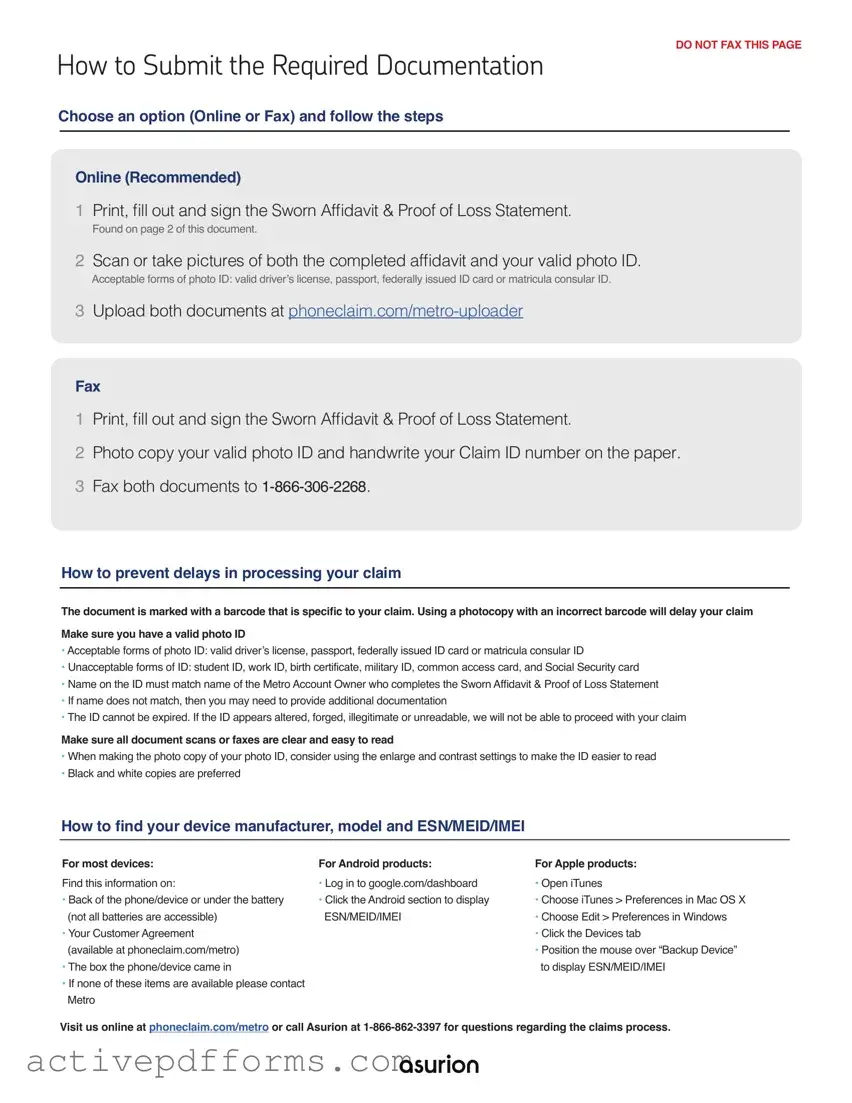 Free Asurion F-017-08 MEN PDF Template