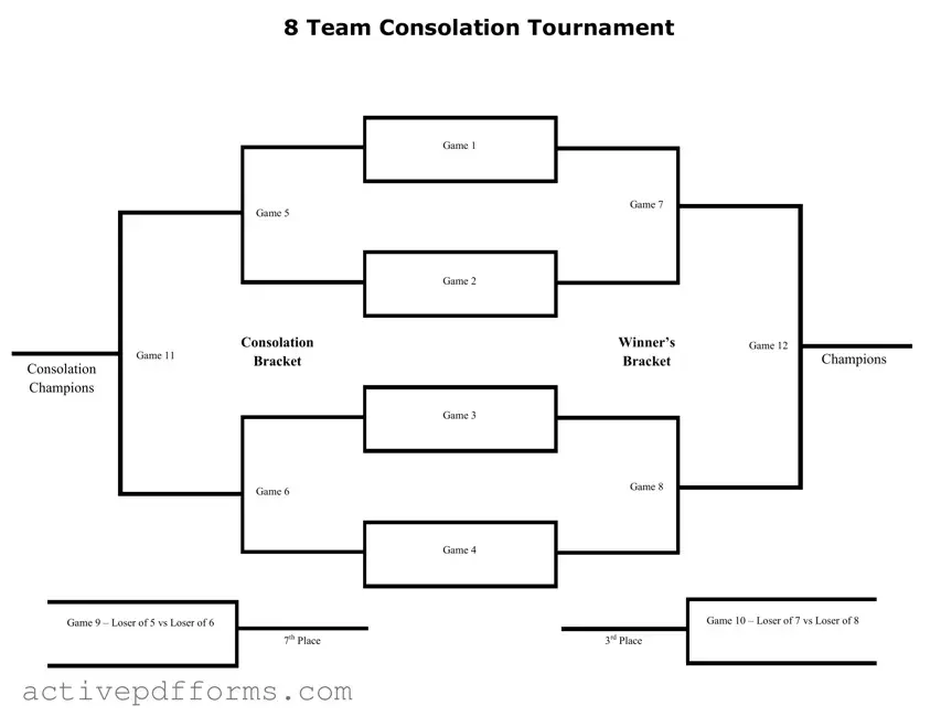 Free Tournament Consolation Bracket PDF Template